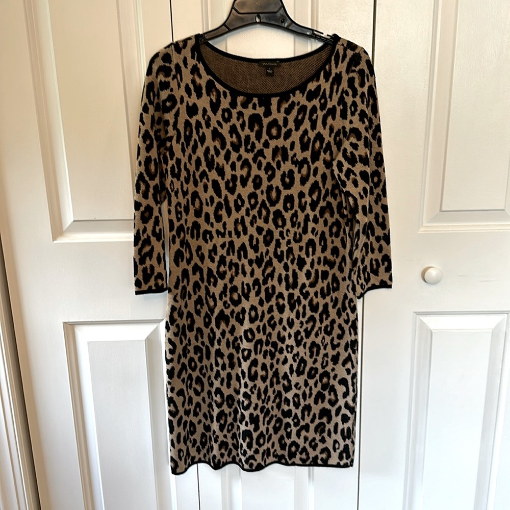 Ann Taylor Leopard 🐆 Print Sweater Dress